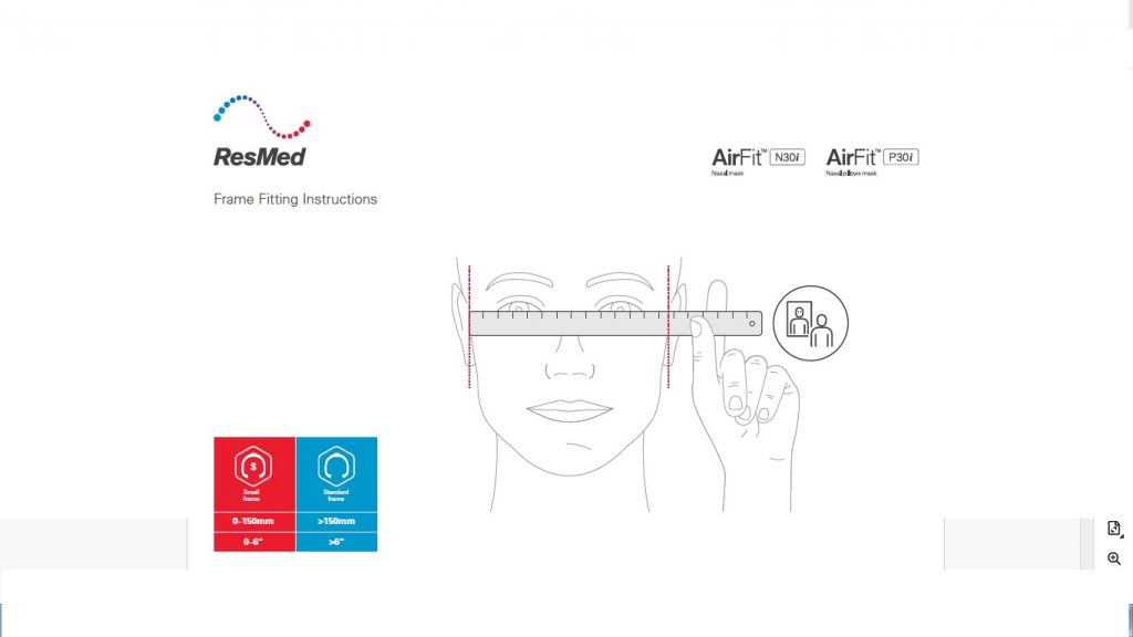 Resmed N30i Sizing Chart